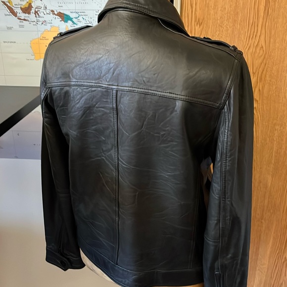 Rare Levi's Black Leather jacket - Small-Medium - - Picture 3 of 5